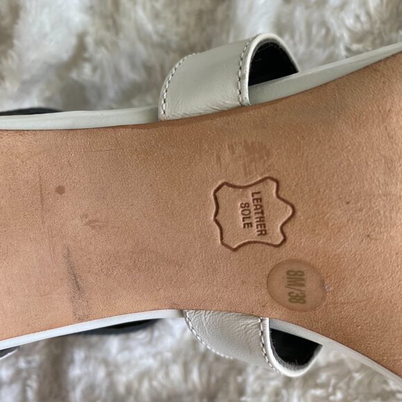 BCBG MAXAZRIA WHITE AND BLACK HEEL SIZE 8 - Picture 4 of 5